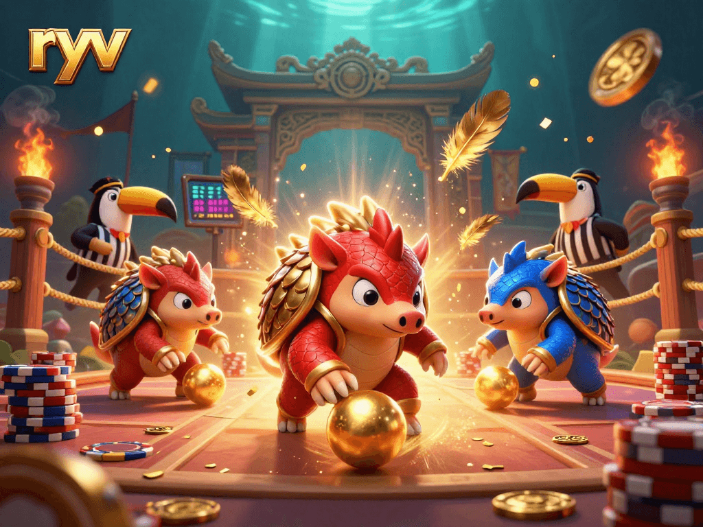 Experience thrilling gameplay in ryv featuring vibrant pangolins and dynamic casino elements!