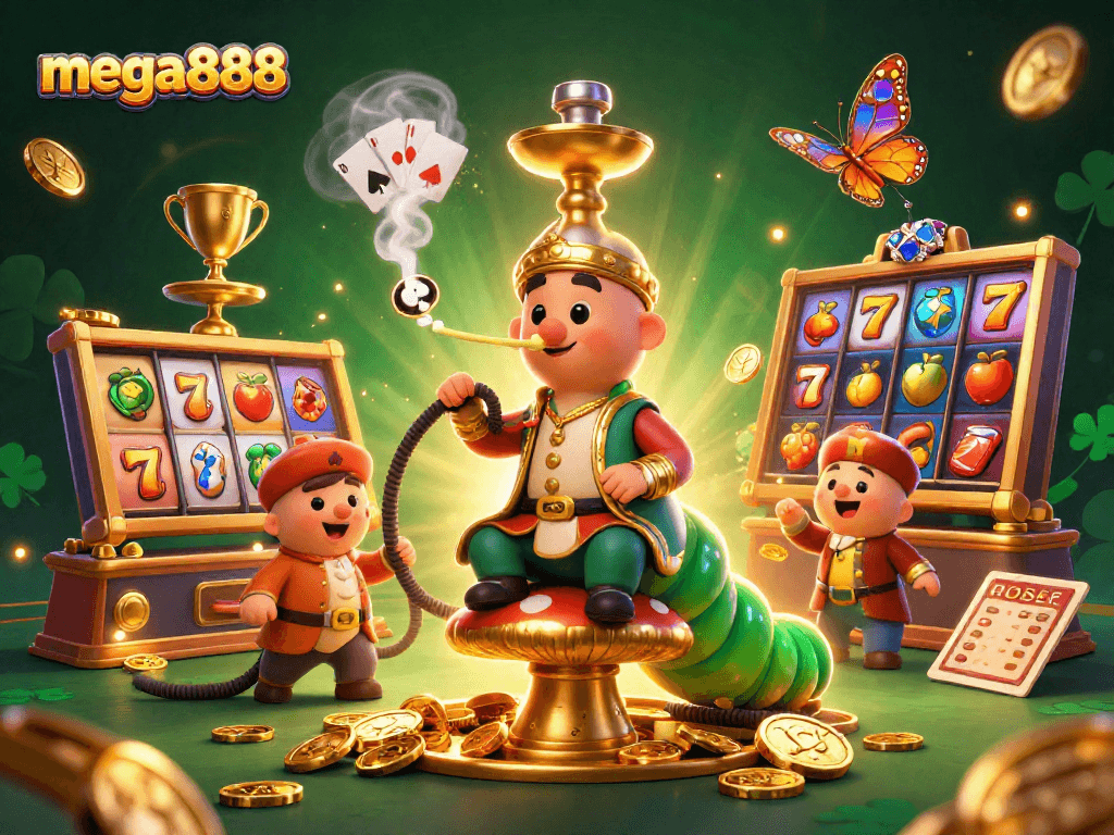 Mega888 menawarkan pengalaman permainan slot dalam talian dengan simbol bertuah dan elemen kasino yang menarik.