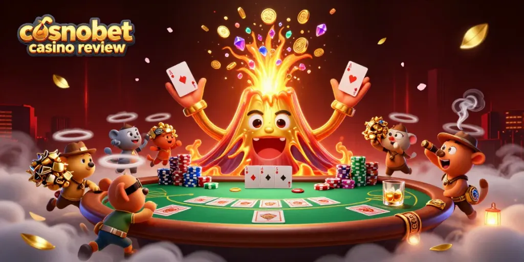 Experience thrilling wins with Cosmobet Casino Review featuring a vibrant 3D scene of treasures.