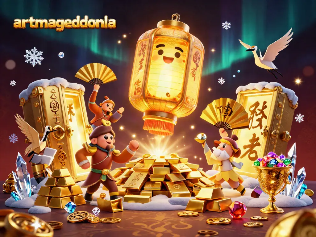 Experience the thrilling excitement of artmageddonla’s vibrant casino atmosphere with golden treasures and magical elements.