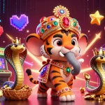 Experience thrilling gameplay at sunwin with a vibrant casino scene featuring a maharaja and exciting game elements.