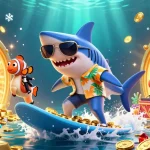 Experience sbobet login with vibrant underwater characters celebrating winning moments in a casino-themed scene.
