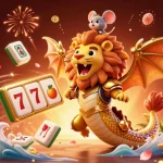 Experience slot gacor mahjong in a vibrant, playful 3D illustration filled with energy and gaming elements.