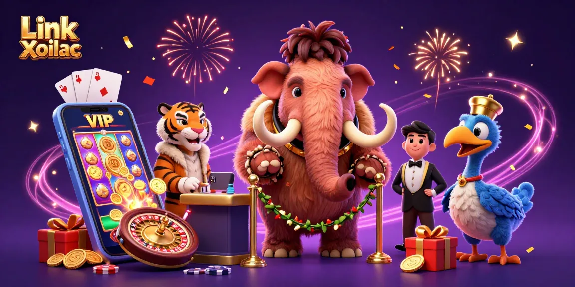 Join the fun with Link Xoilac at this vibrant casino scene showcasing exciting games!